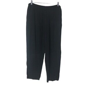 Russ Berens Black Pants XL Women’s Size 100% Tencel Lagenlook Artsy Minimalist